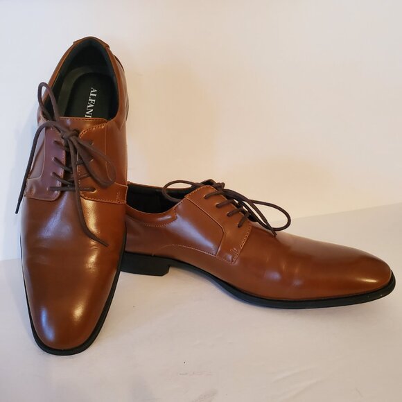 Alfani Men's Andrew Faux Leather Memory Foam Derby Plain Toe Size 10.5M. - Picture 2 of 9